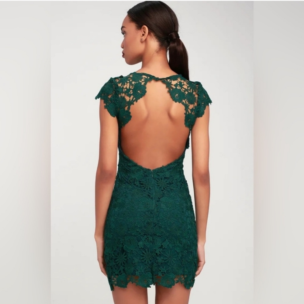 Lulus Romantic Lace Open Back Dress